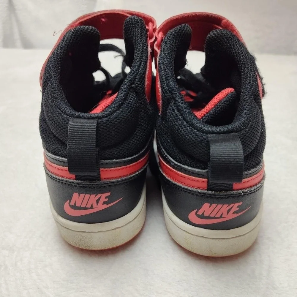 Nike Shoes Kid 4Y Black Red Jordan Borough Mid Sneaker Athletic Strap‎ CD7782